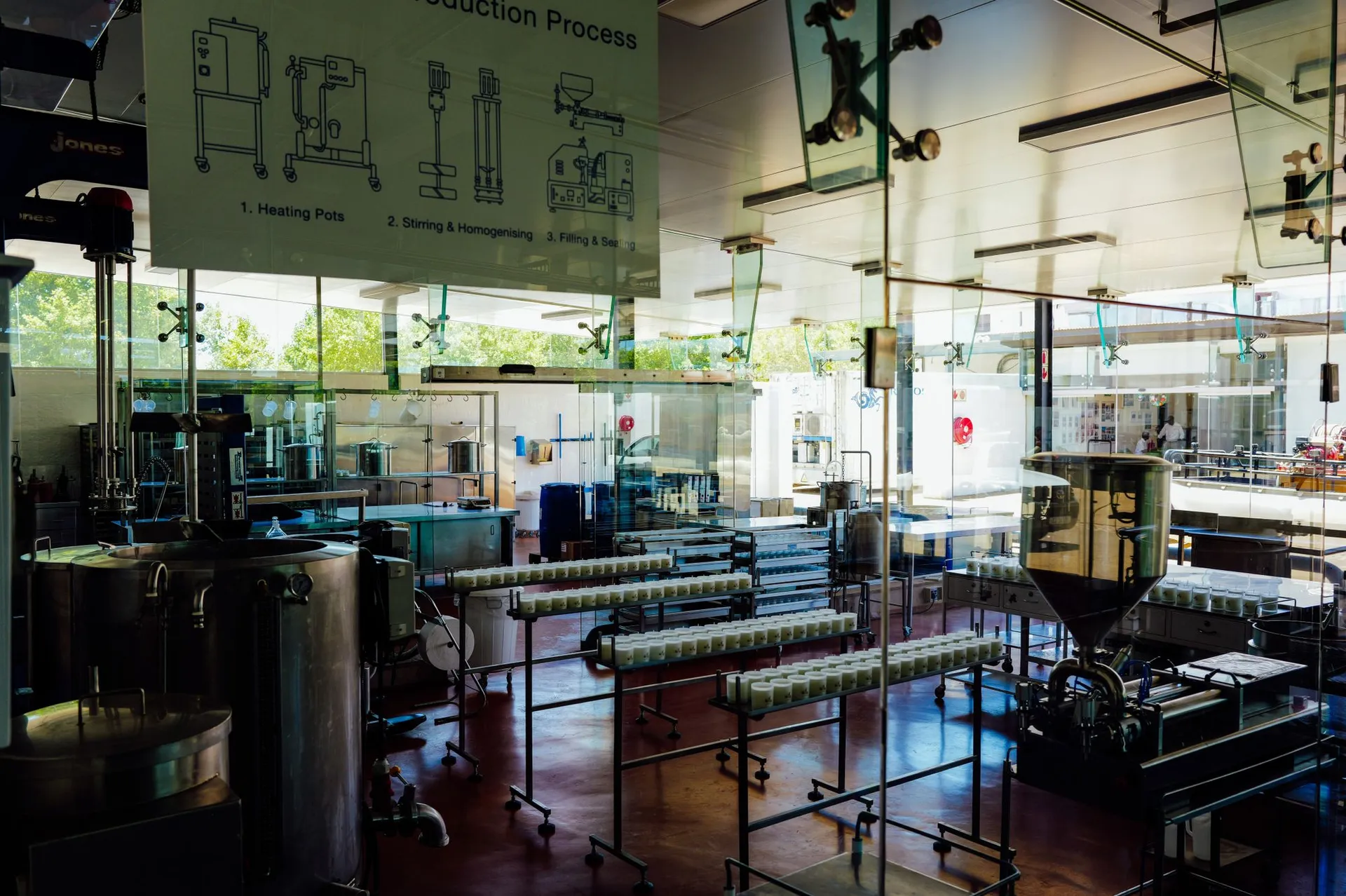 Hygienic stainless food-processing line