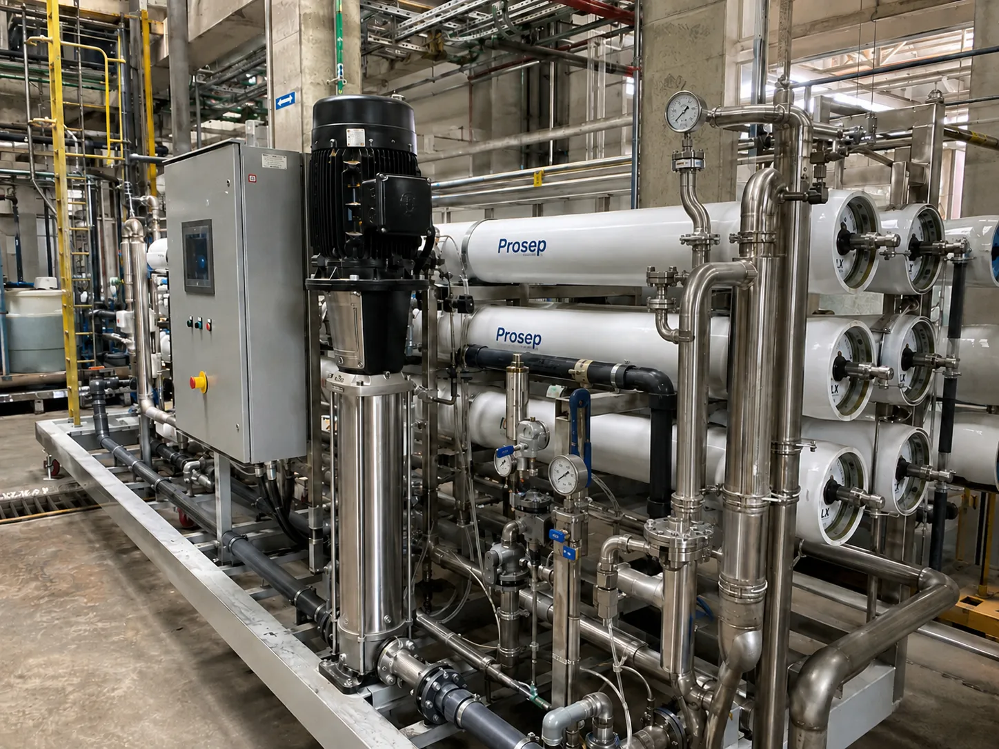 Skid-mounted potable water treatment plant with disinfection dosing and a sampling point